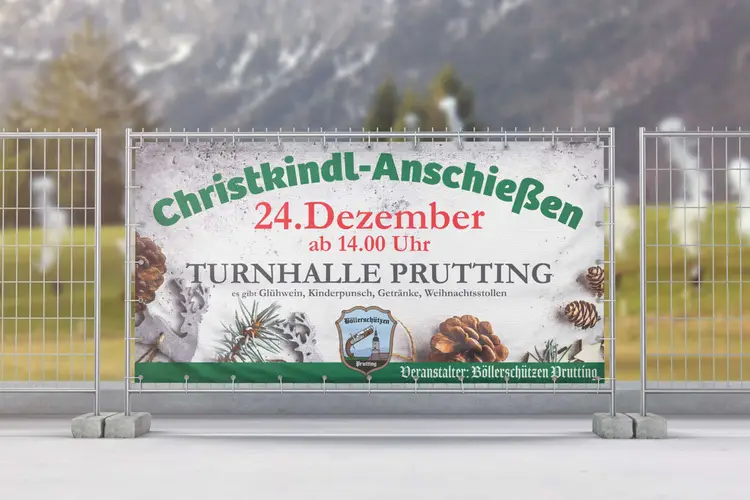 Böllerschützen Prutting Bauzaunbanner
